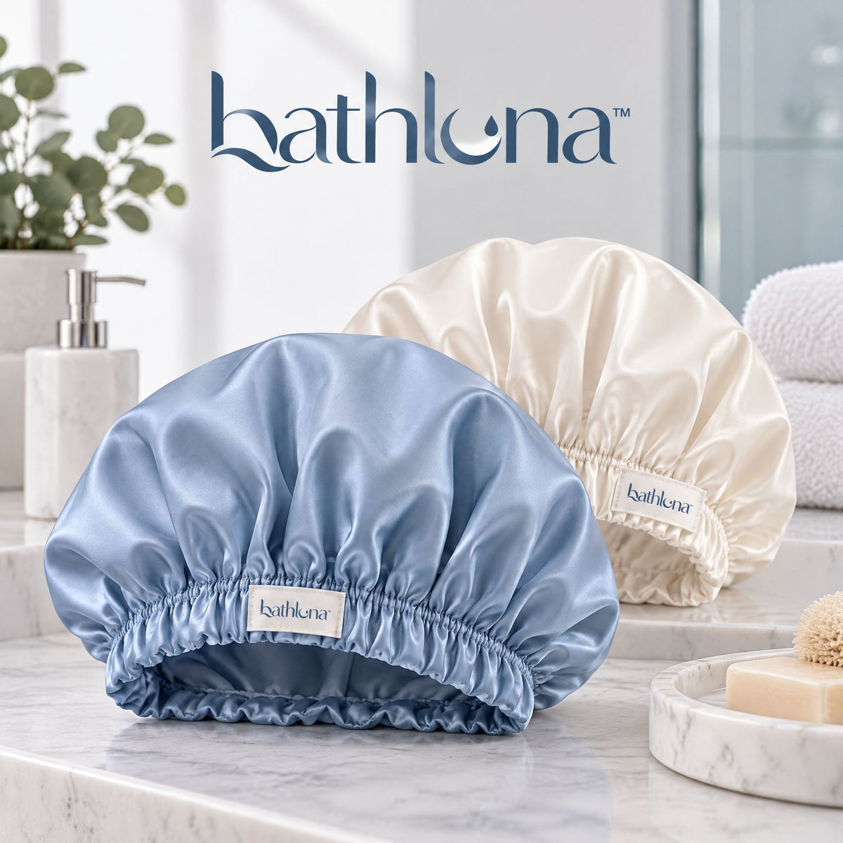 bathluna™ Shower Cap Set with Hair Protection & Comfortable Shower Use