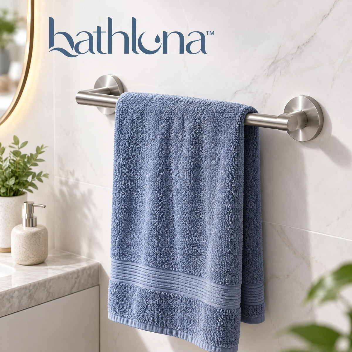 bathluna™ Towel Holder with Space-Saving Storage & Modern Bathroom Style