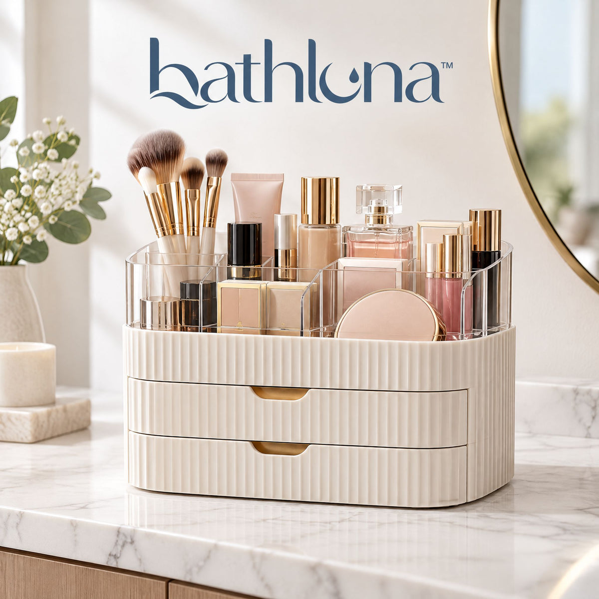 bathluna™ Makeup Organizer with Beauty Storage & Vanity Organization Solution