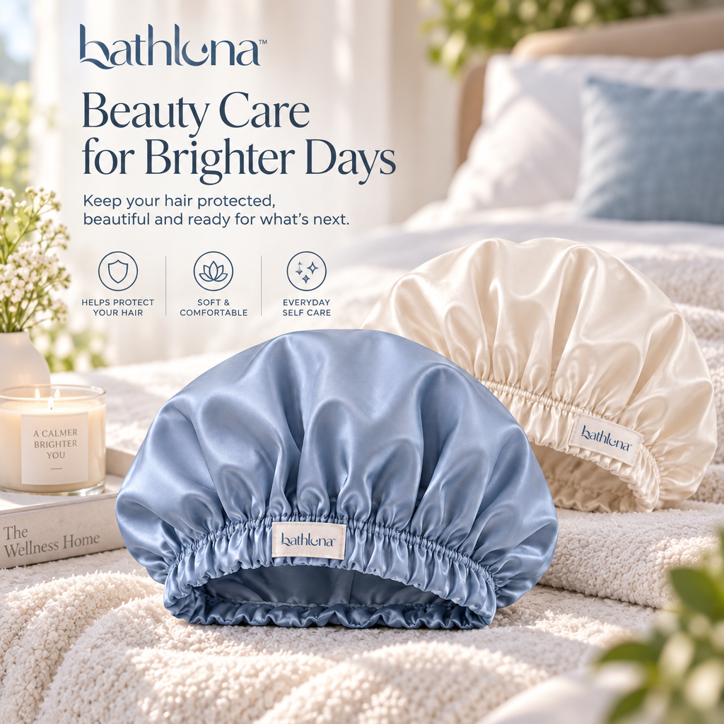 bathluna™ Shower Cap Set with Hair Protection & Comfortable Shower Use