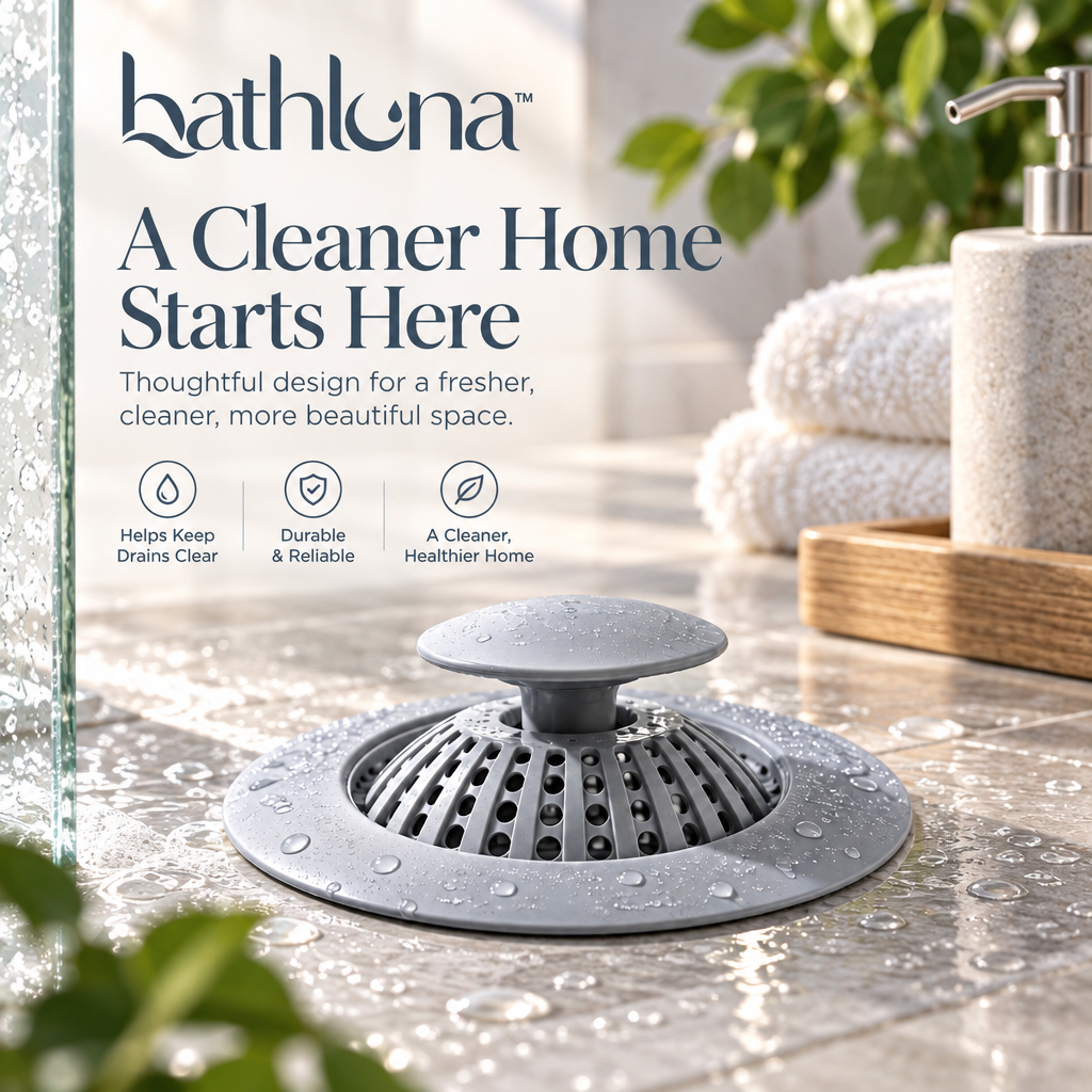bathluna™ Drain Hair Catcher with Drain Protection & Bathroom Maintenance