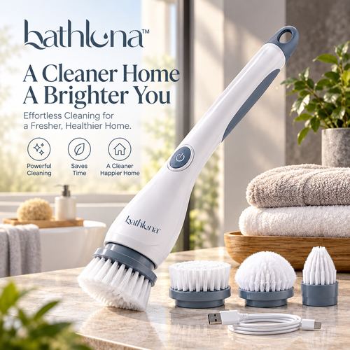 bathluna™ Electric Spin Scrubber with Powerful Cleaning & Bathroom Care Solution