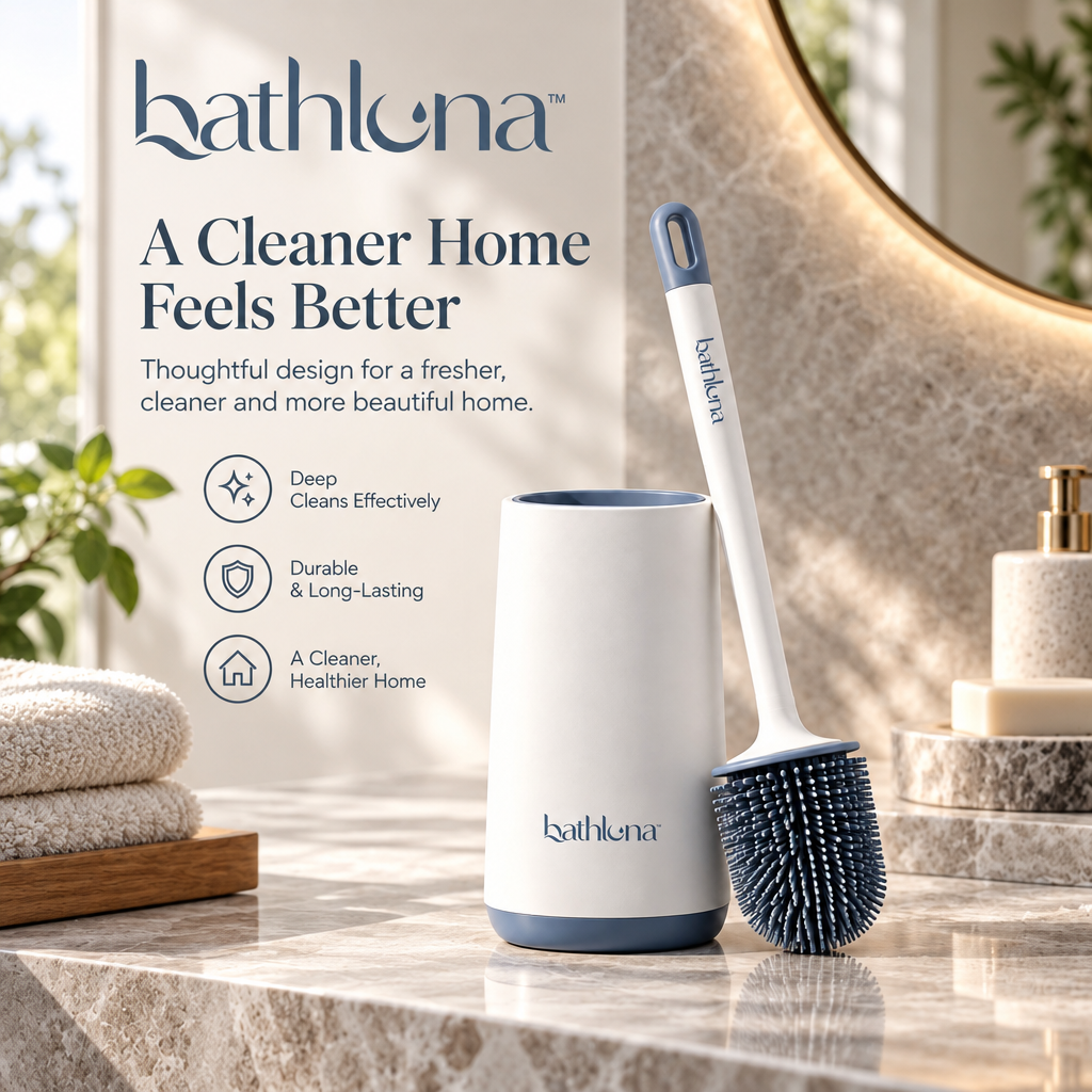 bathluna™ Toilet Cleaning Brush with Modern Cleaning Performance & Storage Design