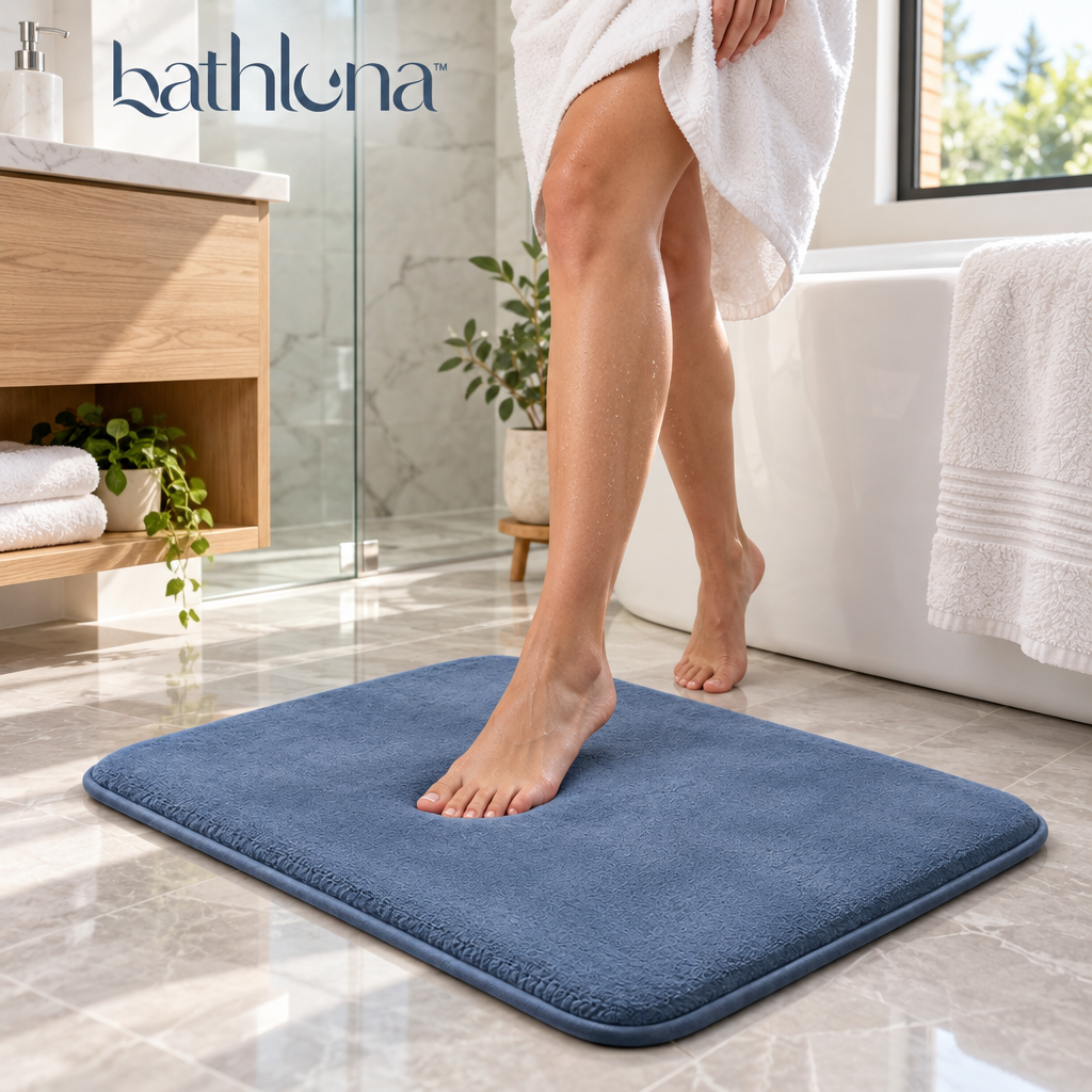 bathluna™ Memory Foam Bath Mat with Soft Comfort & Water Absorption