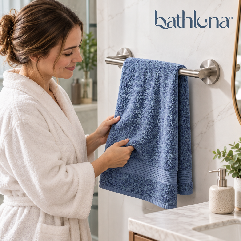bathluna™ Towel Holder with Space-Saving Storage & Modern Bathroom Style