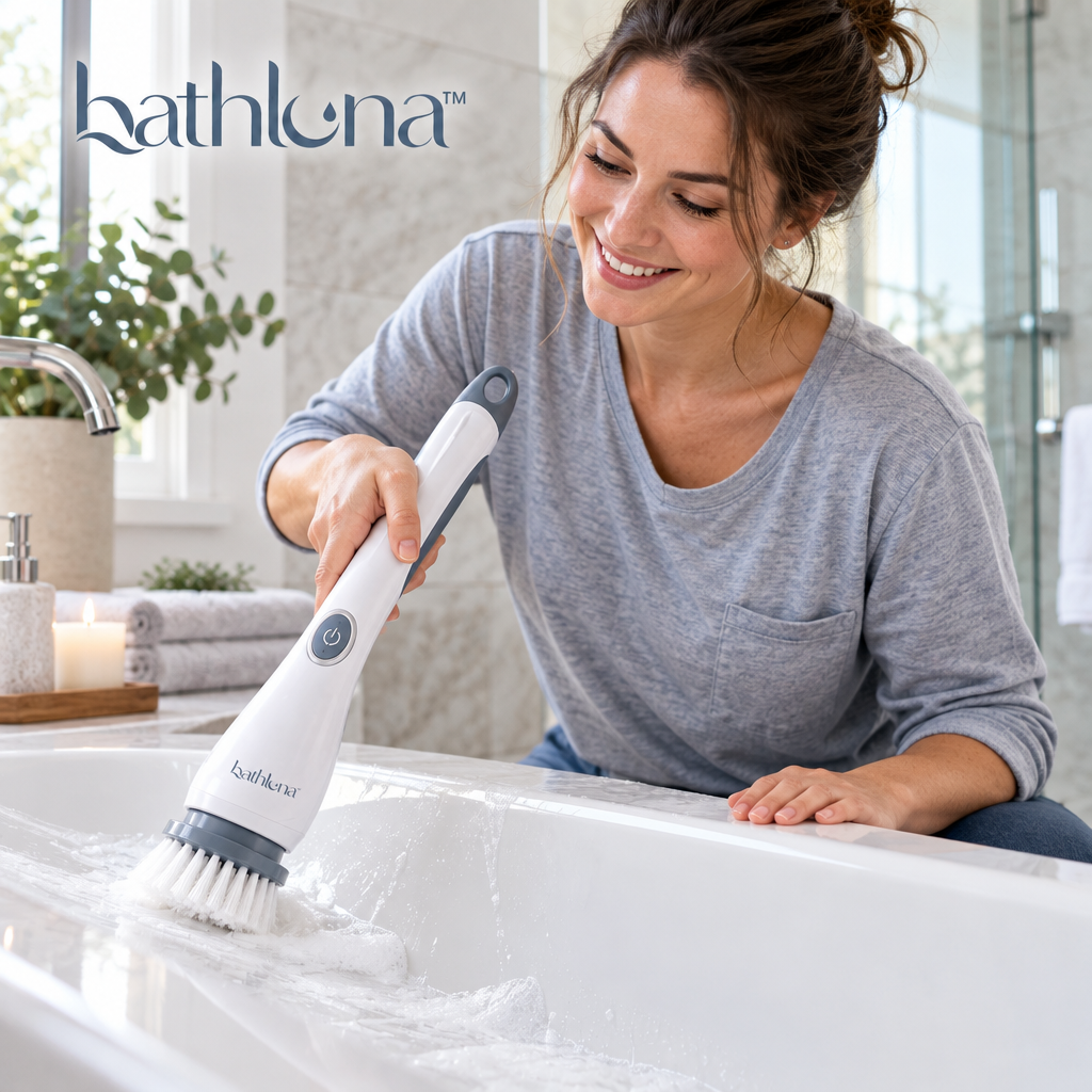 bathluna™ Electric Spin Scrubber with Powerful Cleaning & Bathroom Care Solution