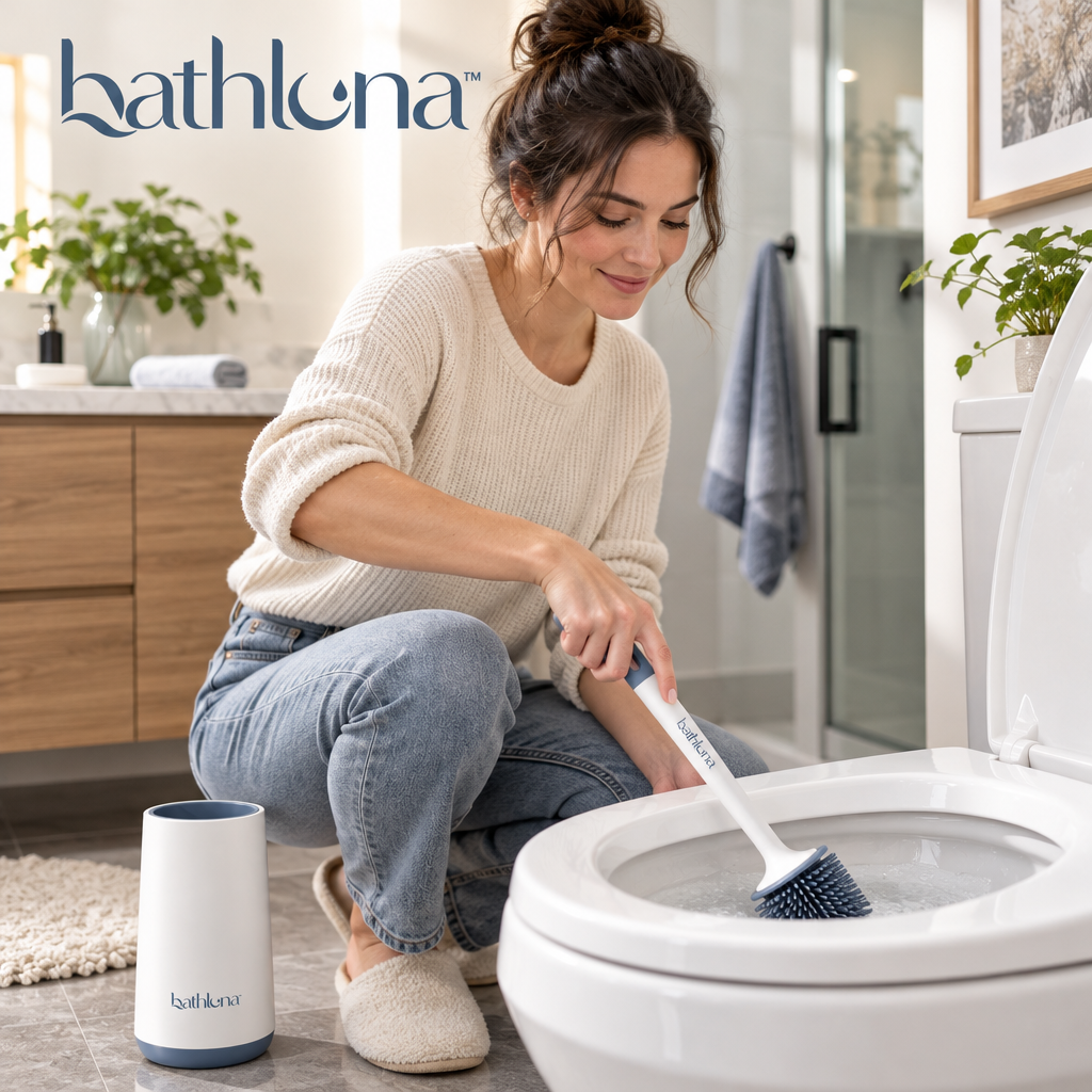 bathluna™ Toilet Cleaning Brush with Modern Cleaning Performance & Storage Design