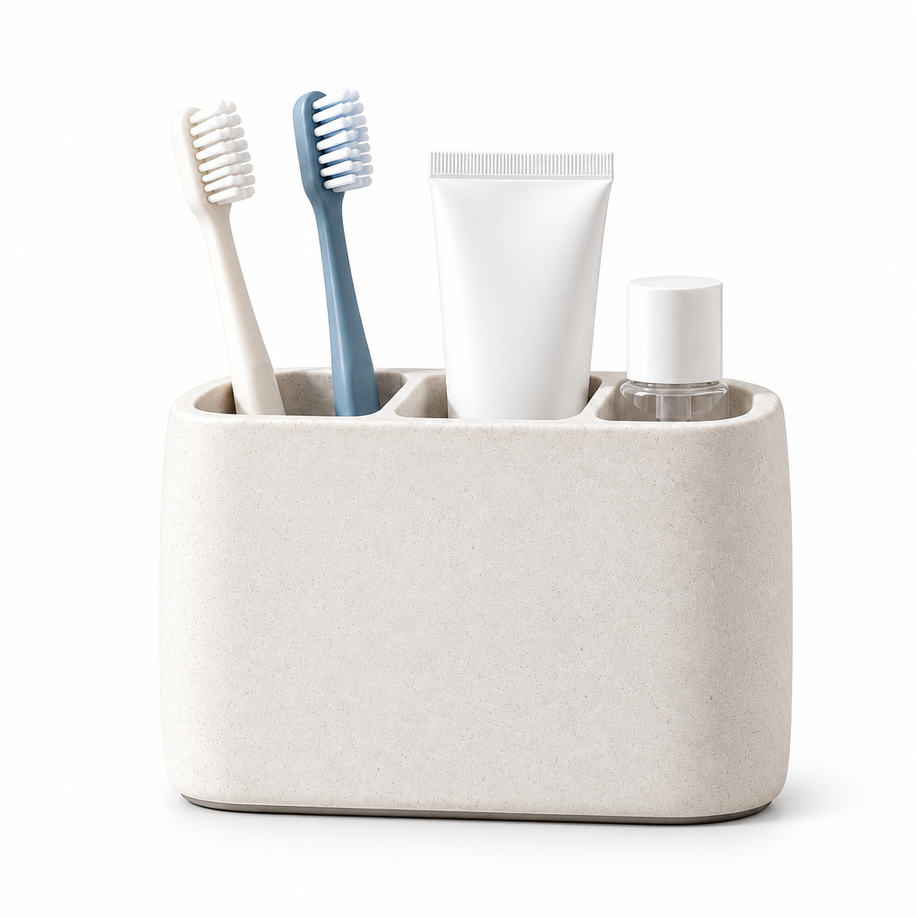 bathluna™ Toothbrush Holder with Minimalist Storage & Bathroom Organization