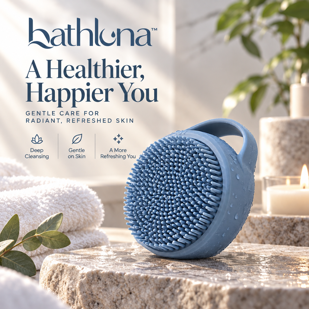 bathluna™ Silicone Body Scrubber with Gentle Cleansing & Shower Care Experience