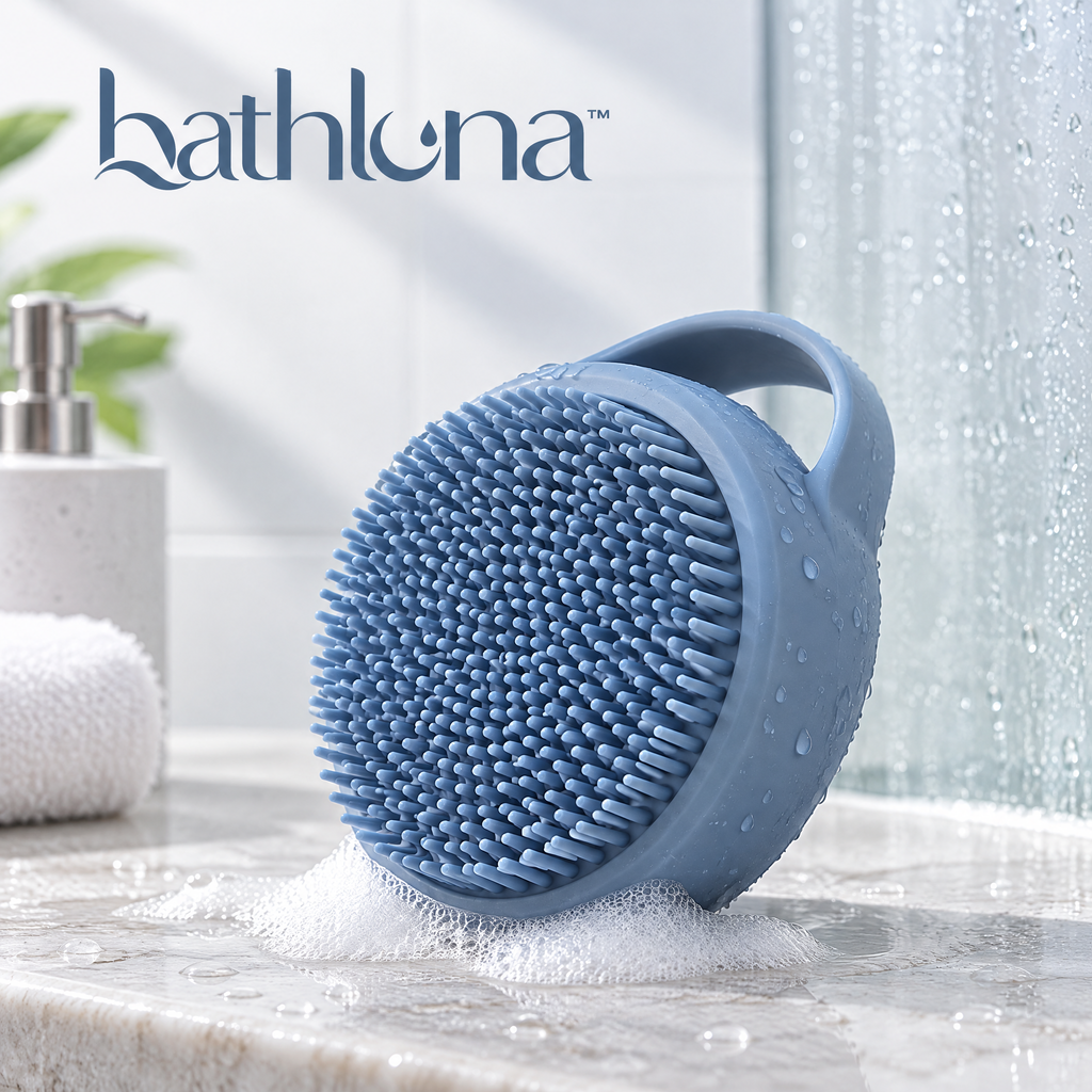 bathluna™ Silicone Body Scrubber with Gentle Cleansing & Shower Care Experience